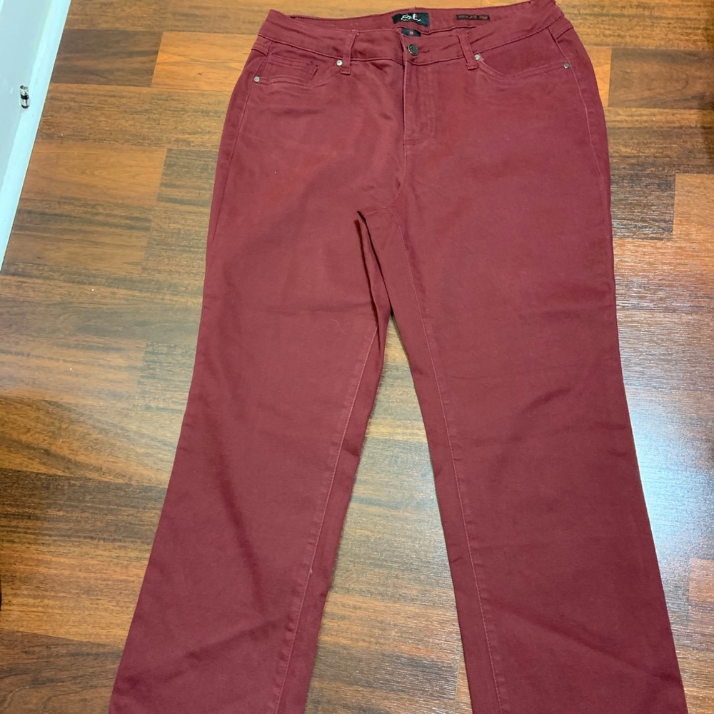 Size 16 cranberry straight pants